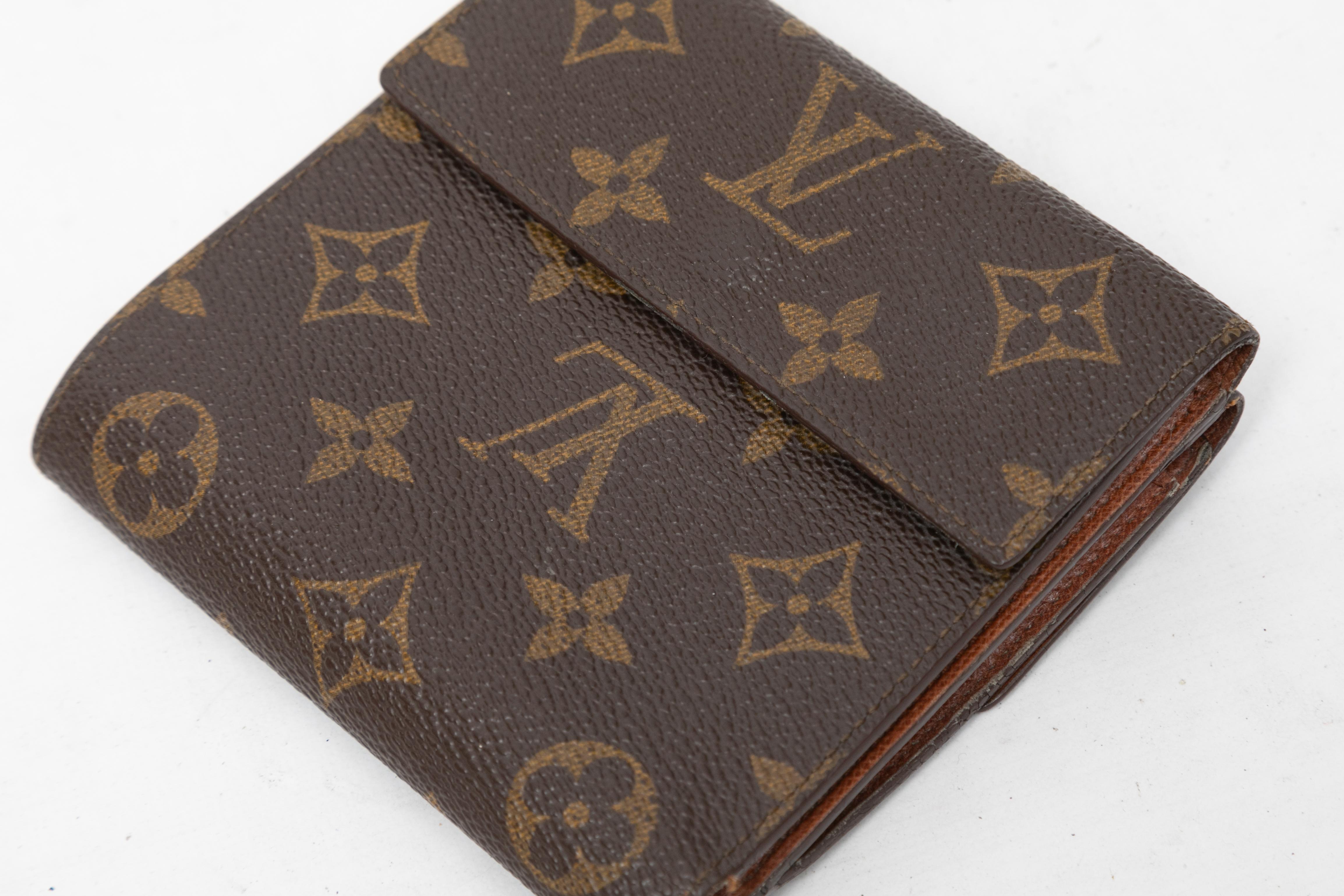 Brown Louis Vuitton Monogram Folding Wallet In Good Condition For Sale In New York, NY