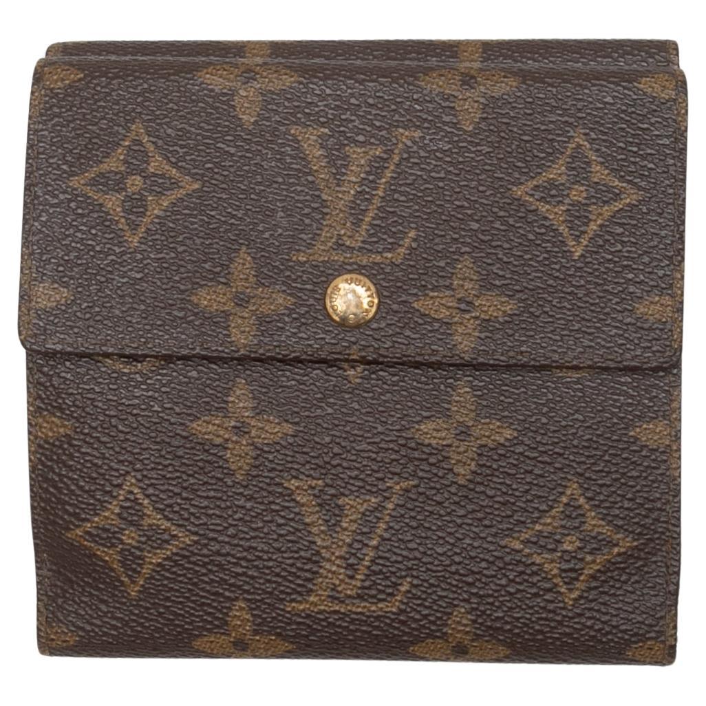 Brown Louis Vuitton Monogram Folding Wallet For Sale