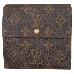 Used Brown Louis Vuitton Monogram Folding Wallet