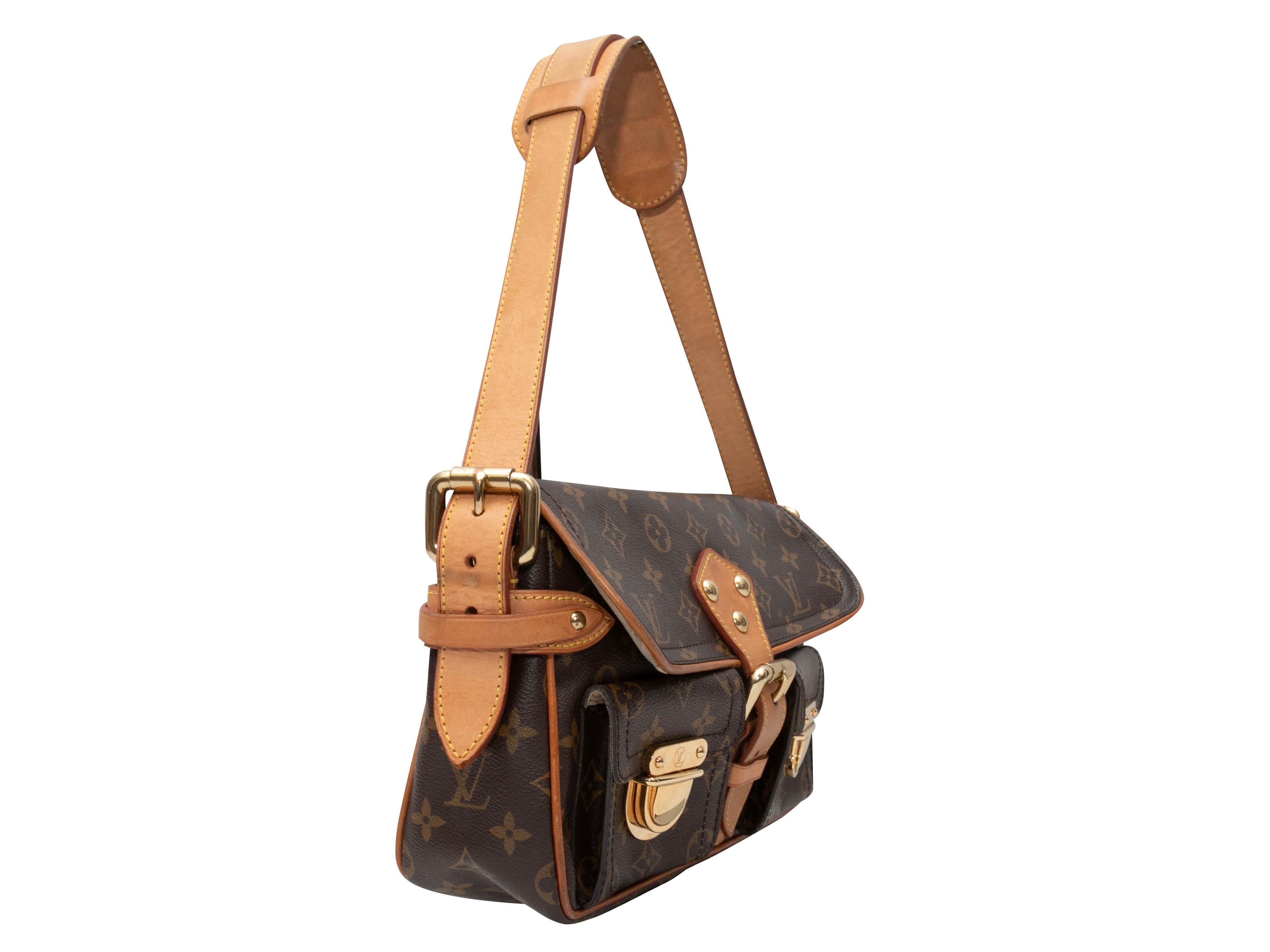 Brown Louis Vuitton Monogram Hudson PM Bag For Sale 2