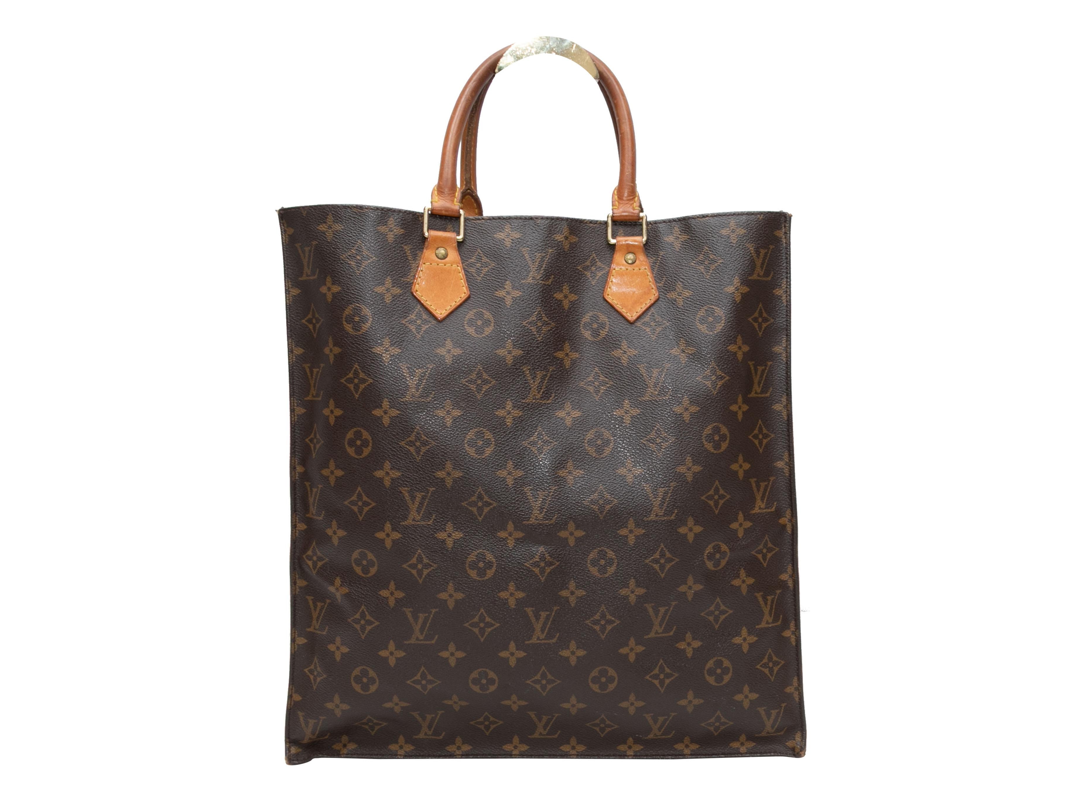 Black Brown Louis Vuitton Monogram Sac Plat Bag
