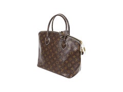 Brown Louis Vuitton Monogram Shine Fetish Lockit Bag