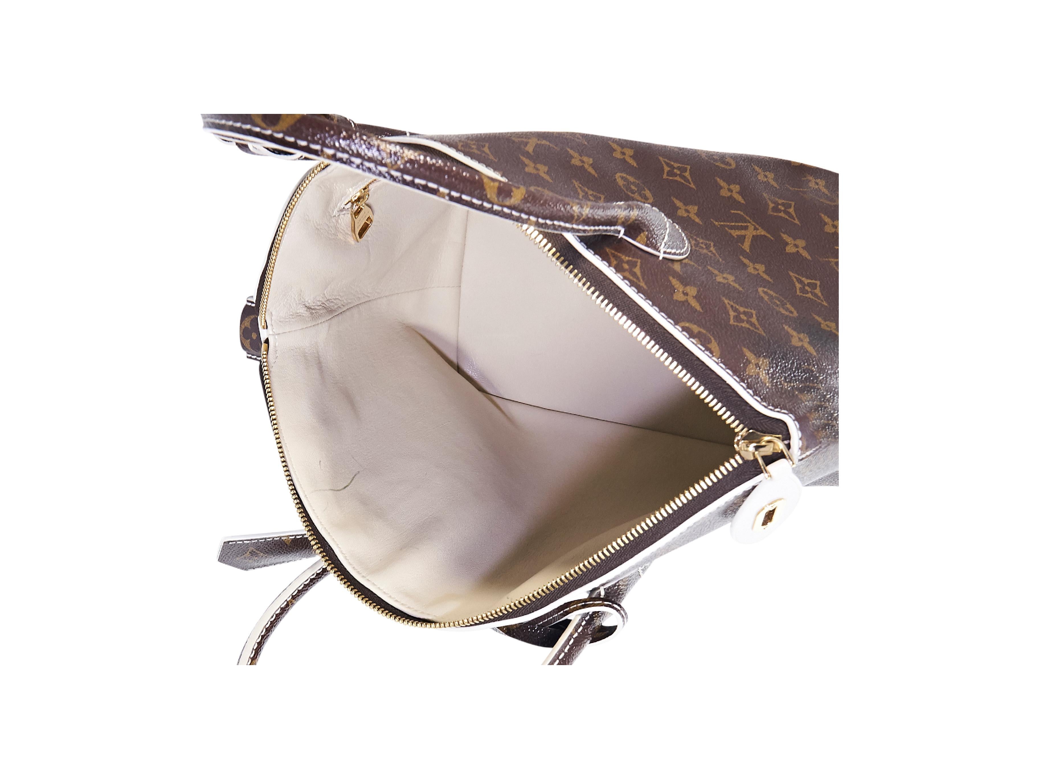 Women's Brown Louis Vuitton Monogram Shine Fetish Lockit Bag