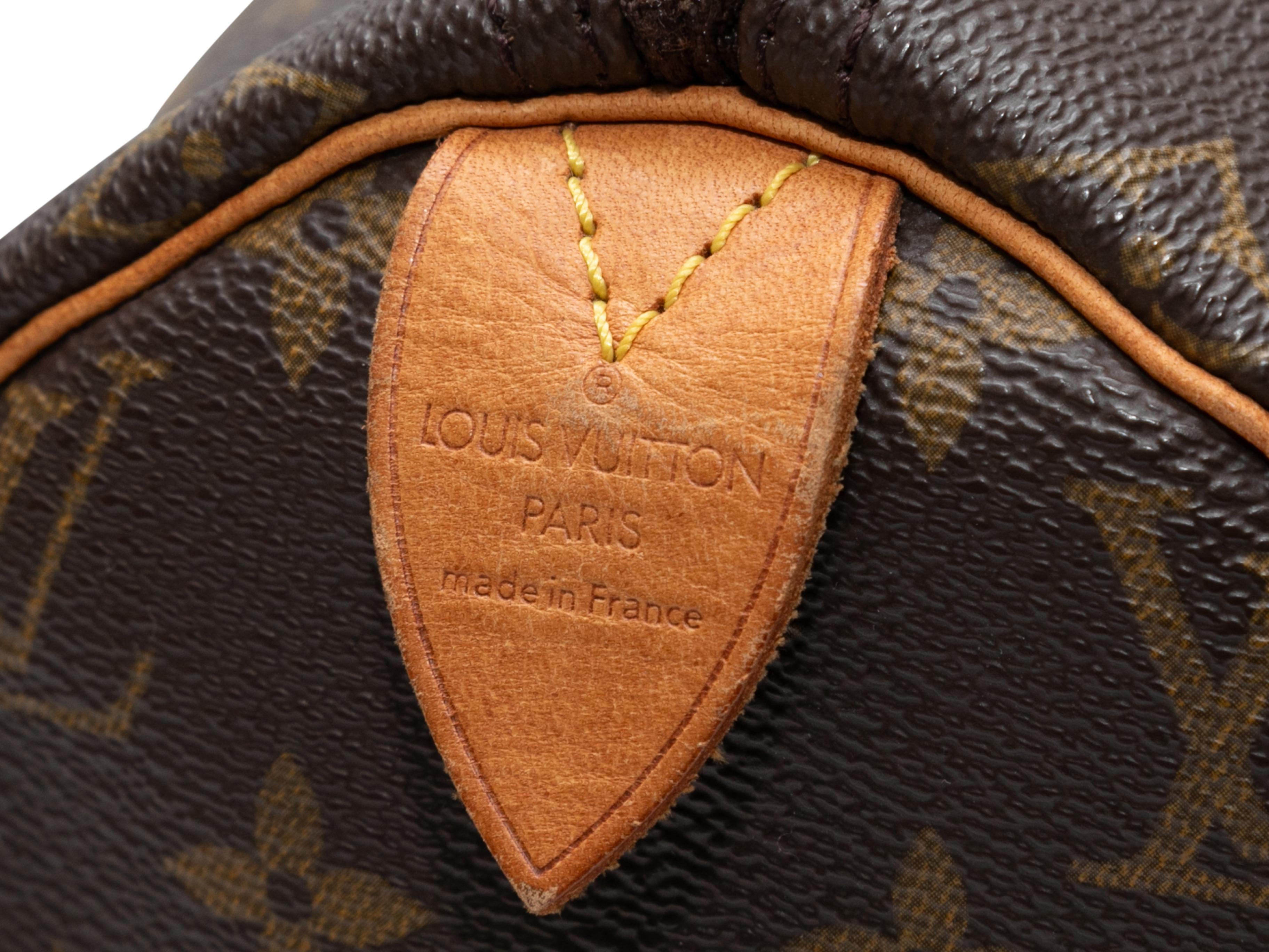 Brown Louis Vuitton Monogram Speedy 30 In Good Condition For Sale In New York, NY