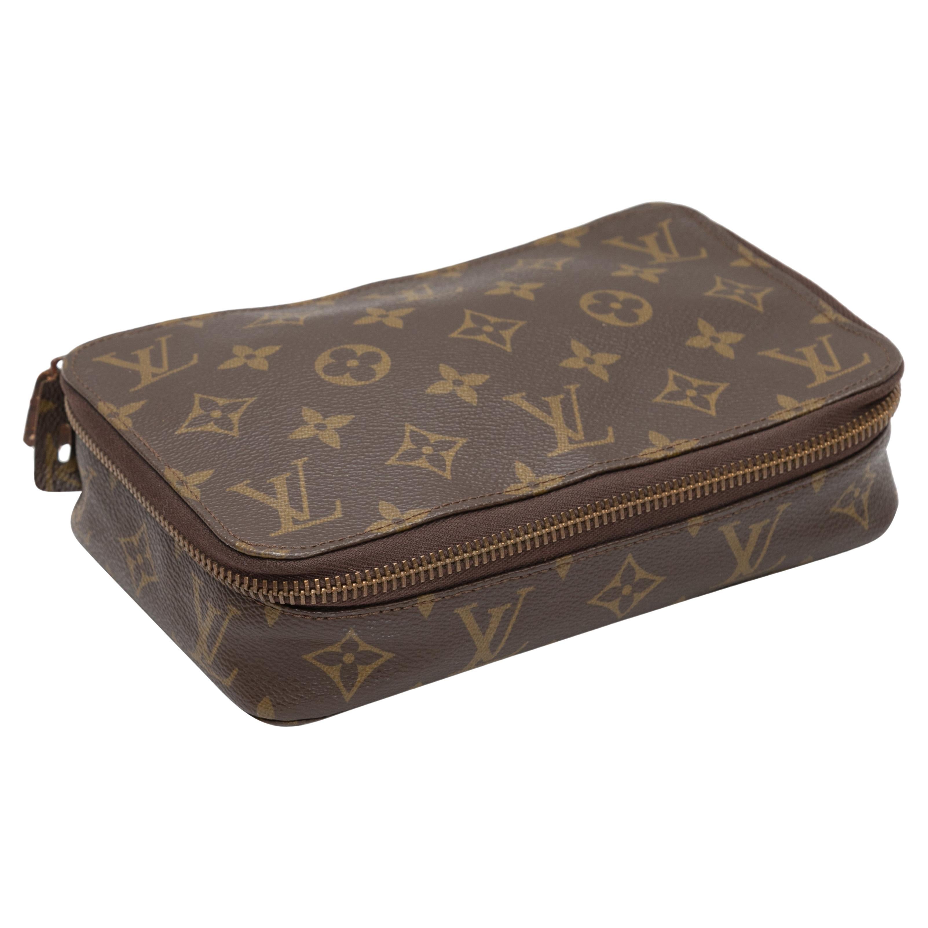 LOUIS VUITTON Vintage 'Excursion' Bag in Brown Monogram Canvas and Leather  For Sale at 1stDibs
