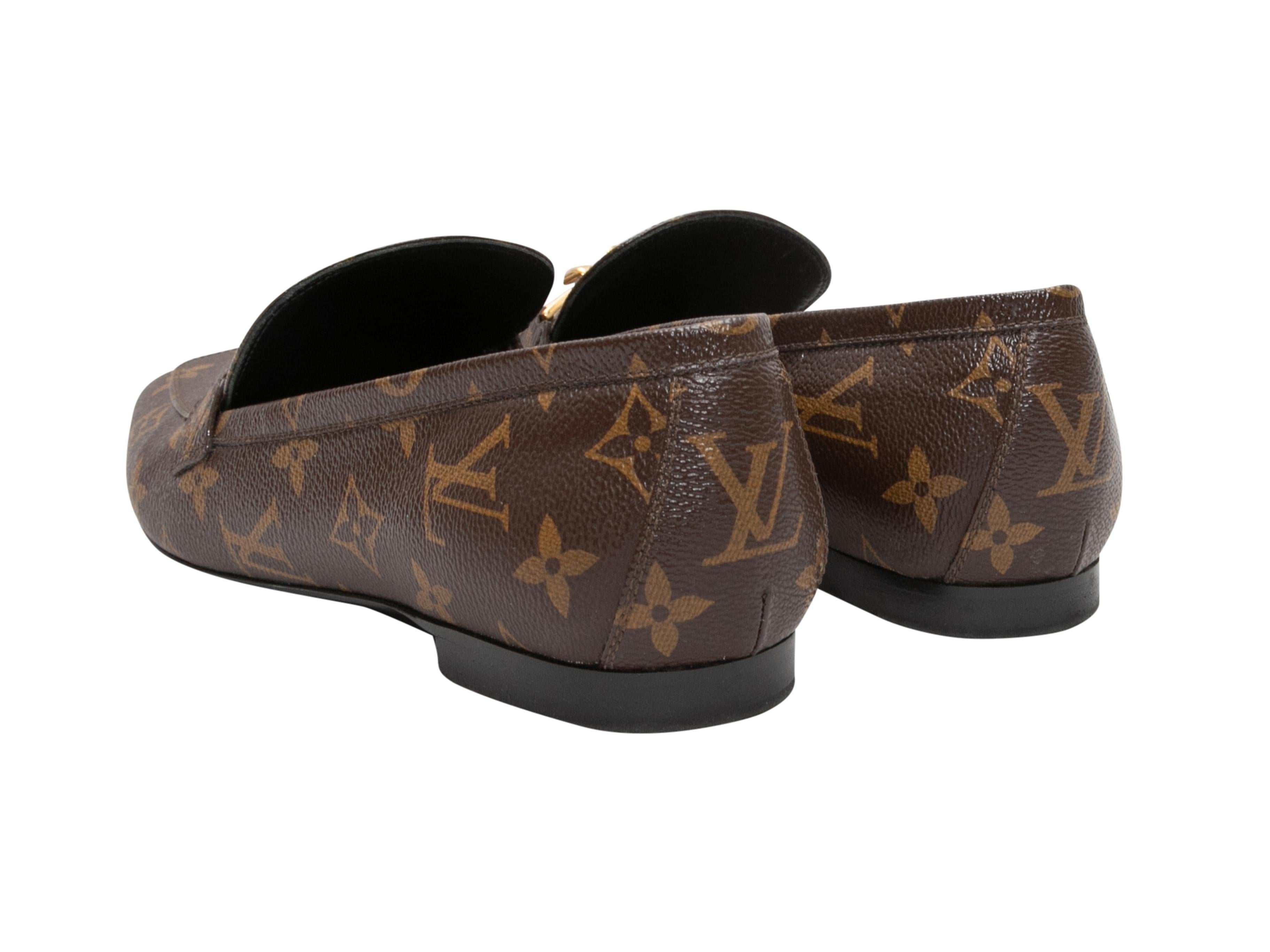 Brown Louis Vuitton Monogram Upper Case Loafers Size 39 For Sale 1