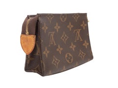 Brown Louis Vuitton Small Monogram Zip Pouch