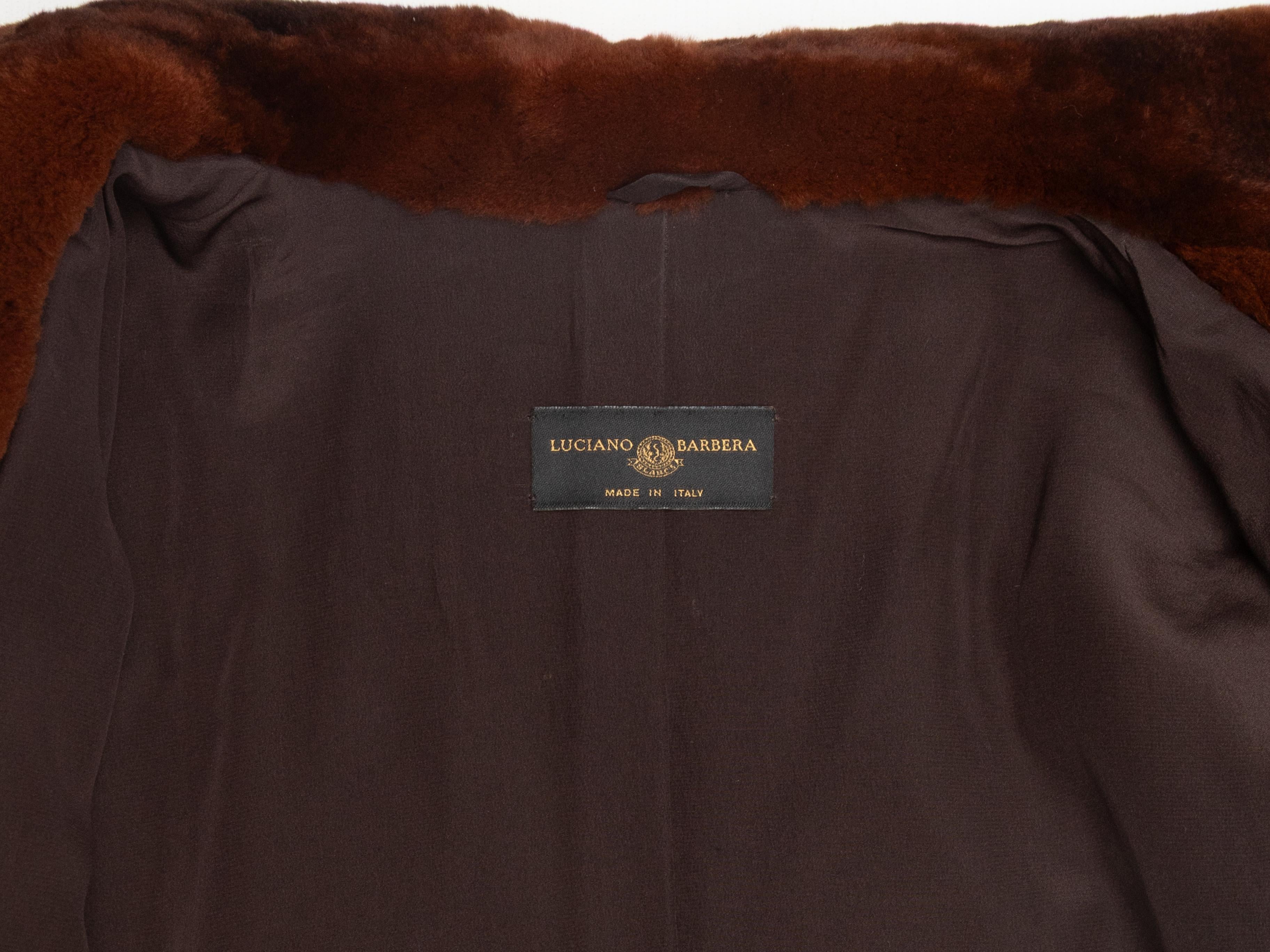 Donna Giacca di pelliccia marrone Luciano Barbera taglia US S in vendita