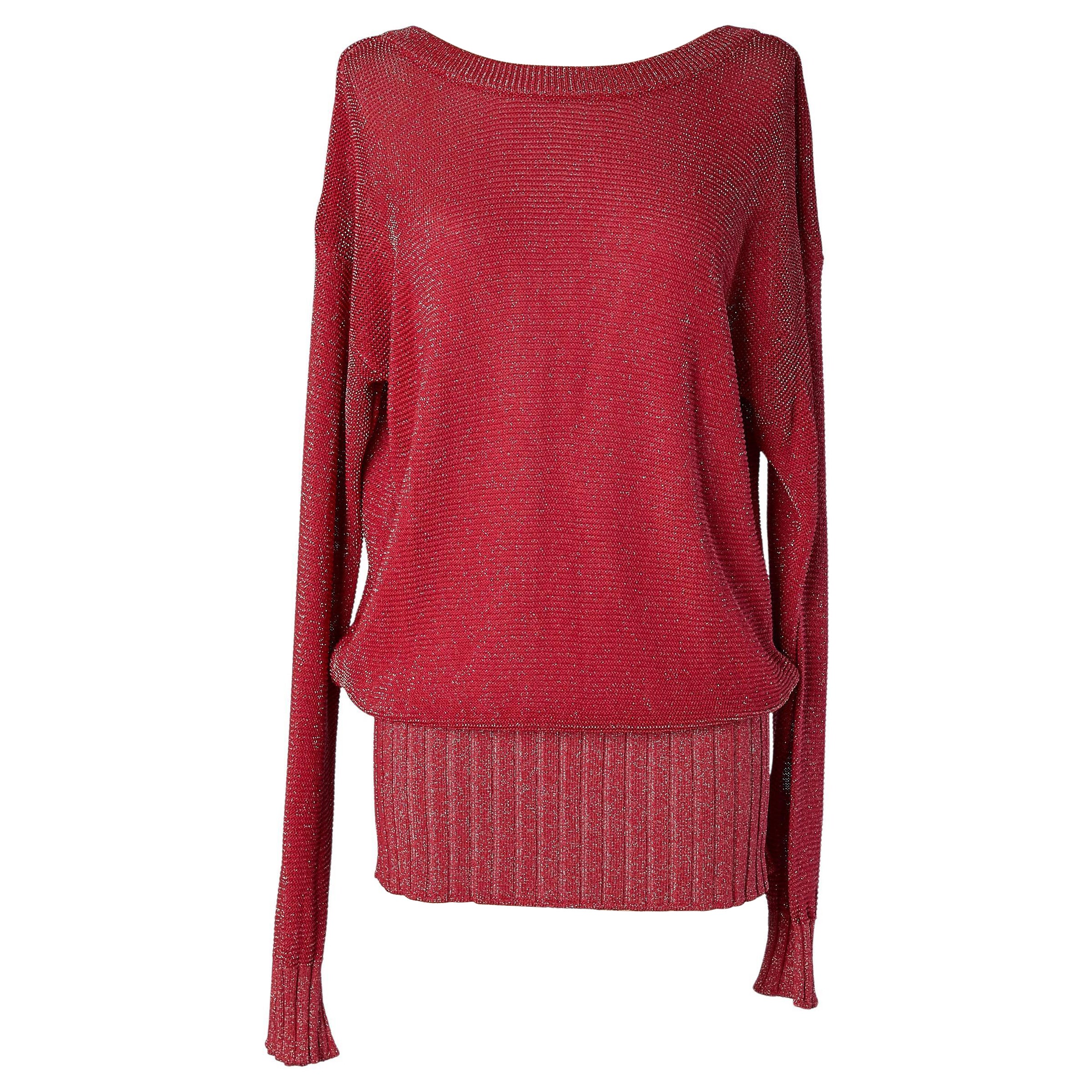 Brauner Lurex-Strickpullover ALEXANDRE VAUTHIER