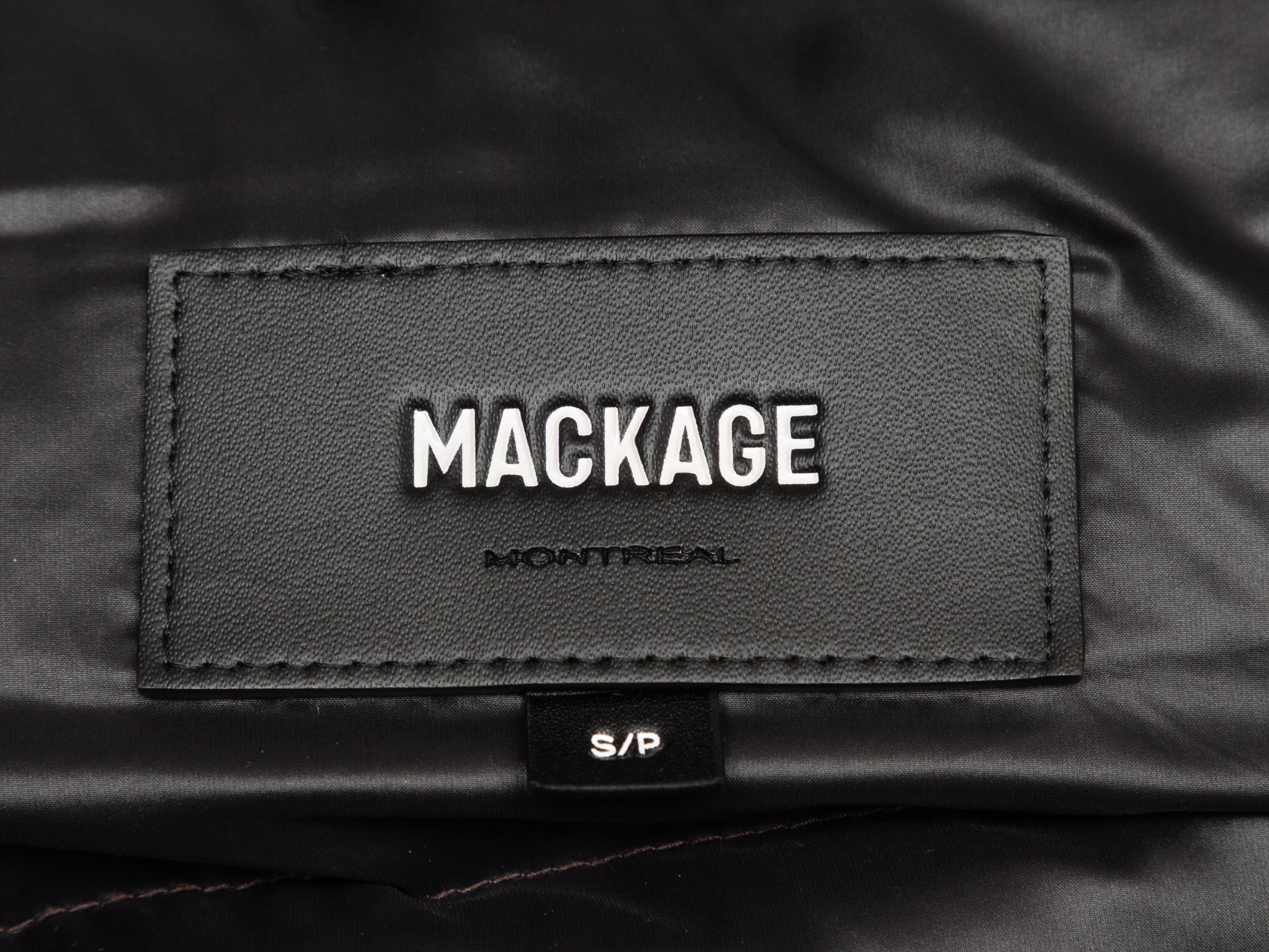 Piumino con cappuccio marrone Mackage taglia US S in vendita 1