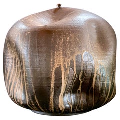 Braun gemacht Creme Keramik-Vase, Keramik-Skulptur, Keramik-Gefäß, Keramik-Kunst