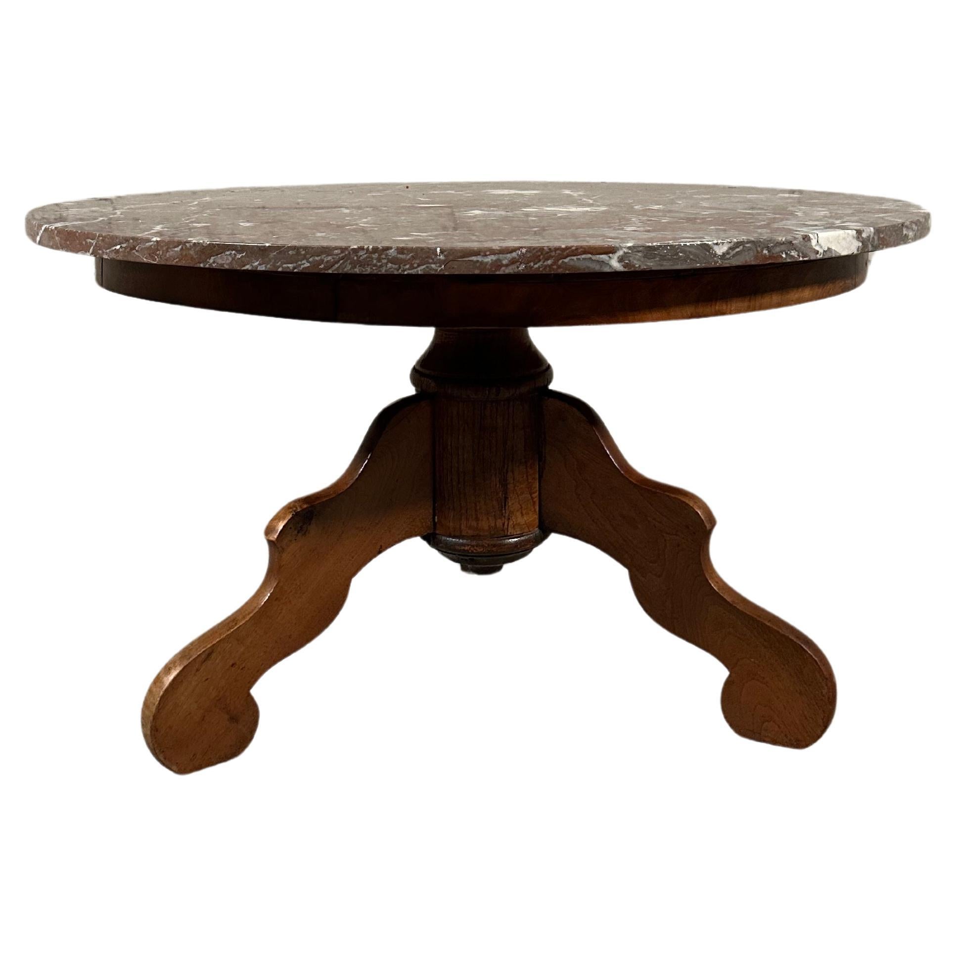 Brown Marble Coffee Table For Sale