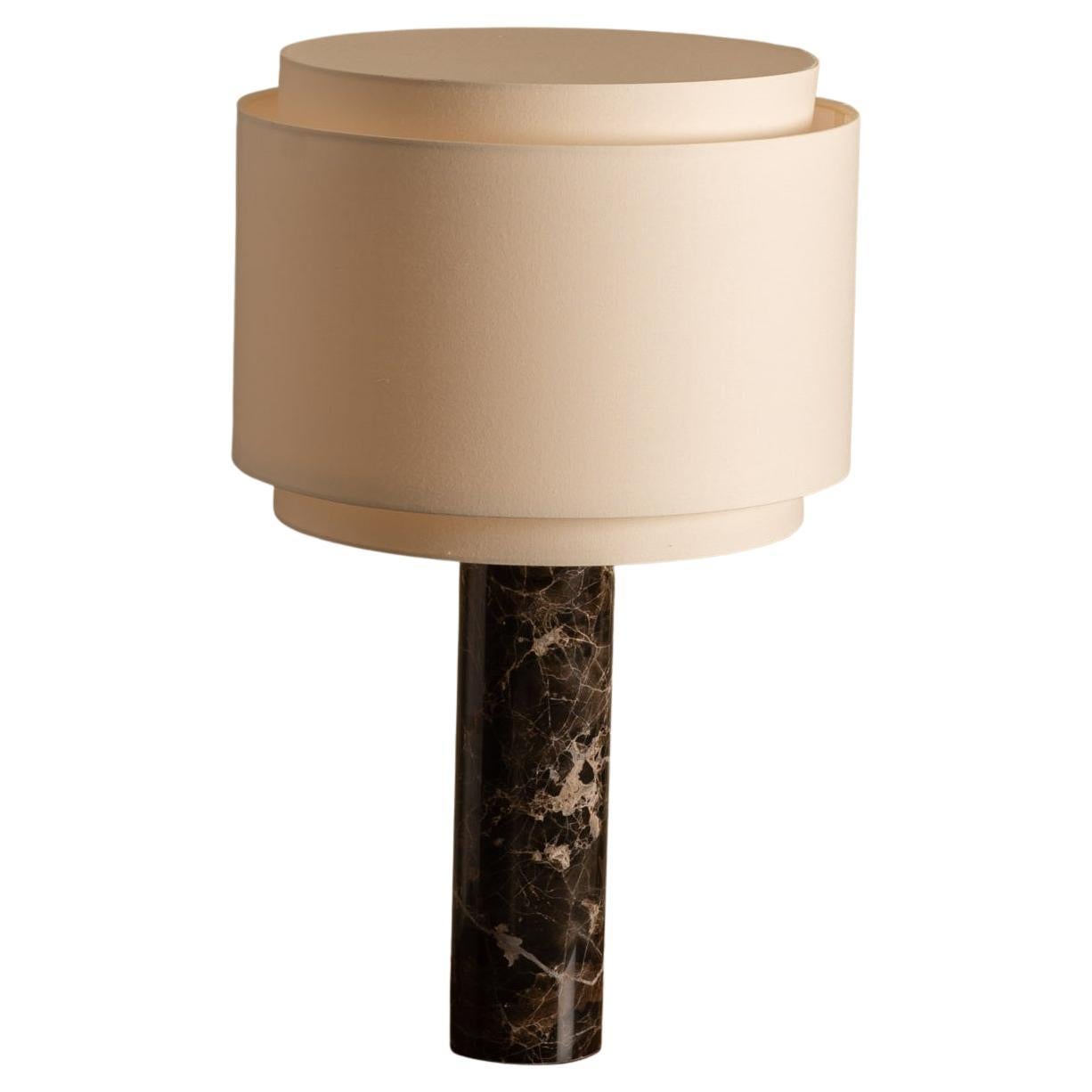 Brown Marble Pipo Duoble Table Lamp by Simone & Marcel