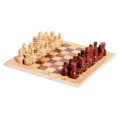 Brown Marble Small Chess Set