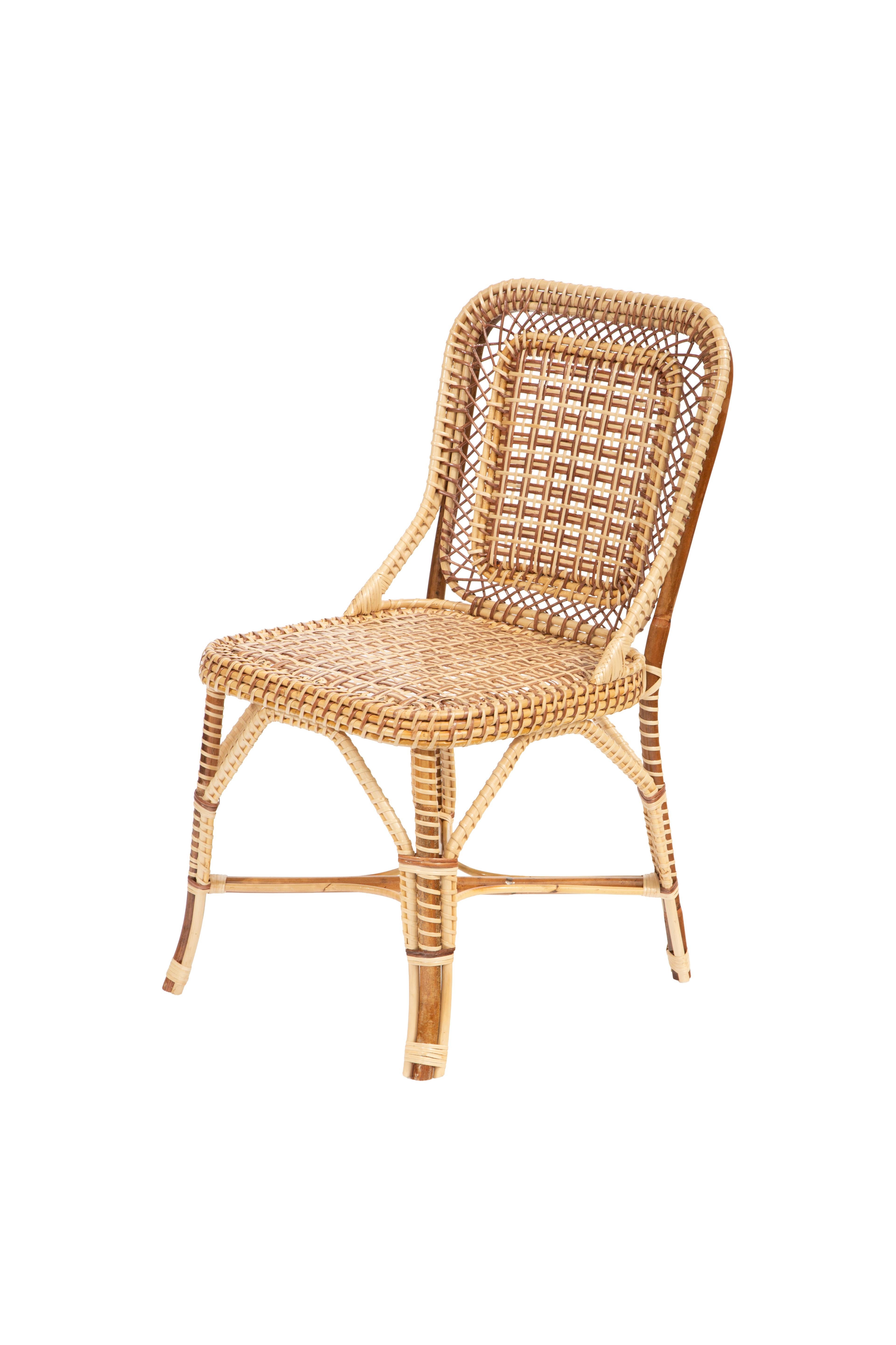 Chaise d'appoint en rotin Brown Marshan par Creel and Gow Neuf - En vente à New York, NY
