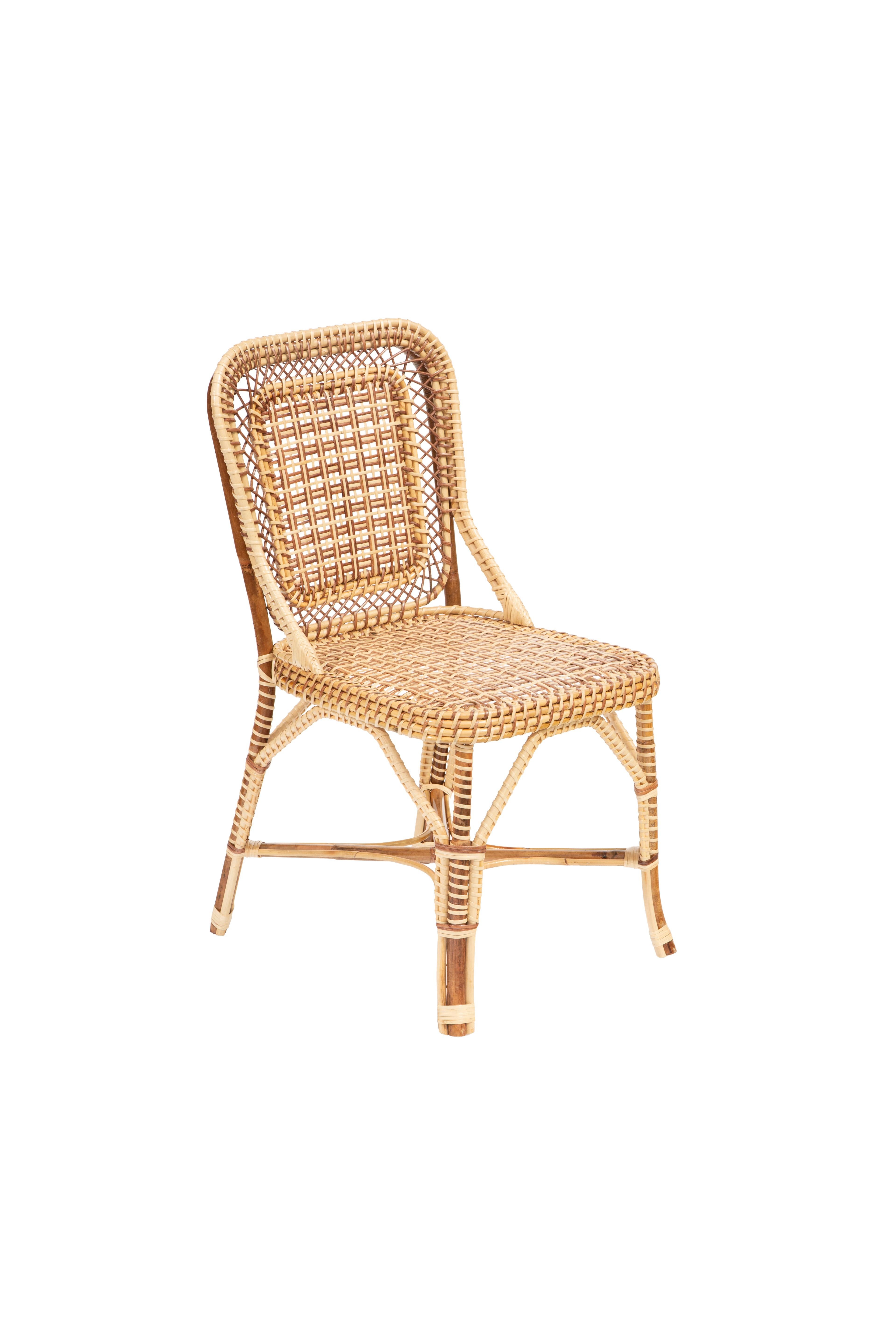 Chaise d'appoint en rotin Brown Marshan par Creel and Gow en vente 2