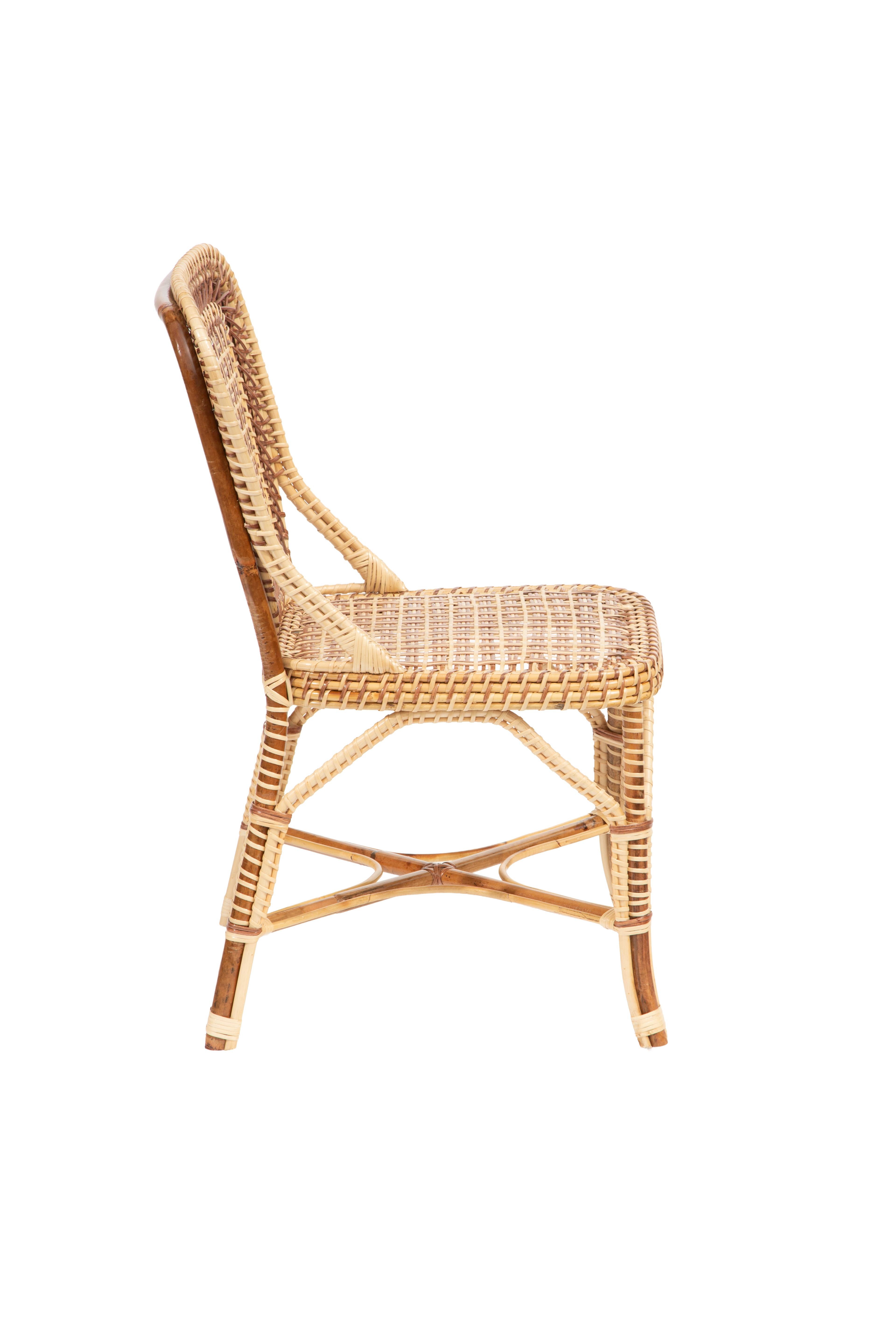 Chaise d'appoint en rotin Brown Marshan par Creel and Gow en vente 3