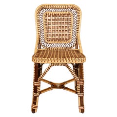 Brown Marshan Rattan Side Chair by Creel and Gow