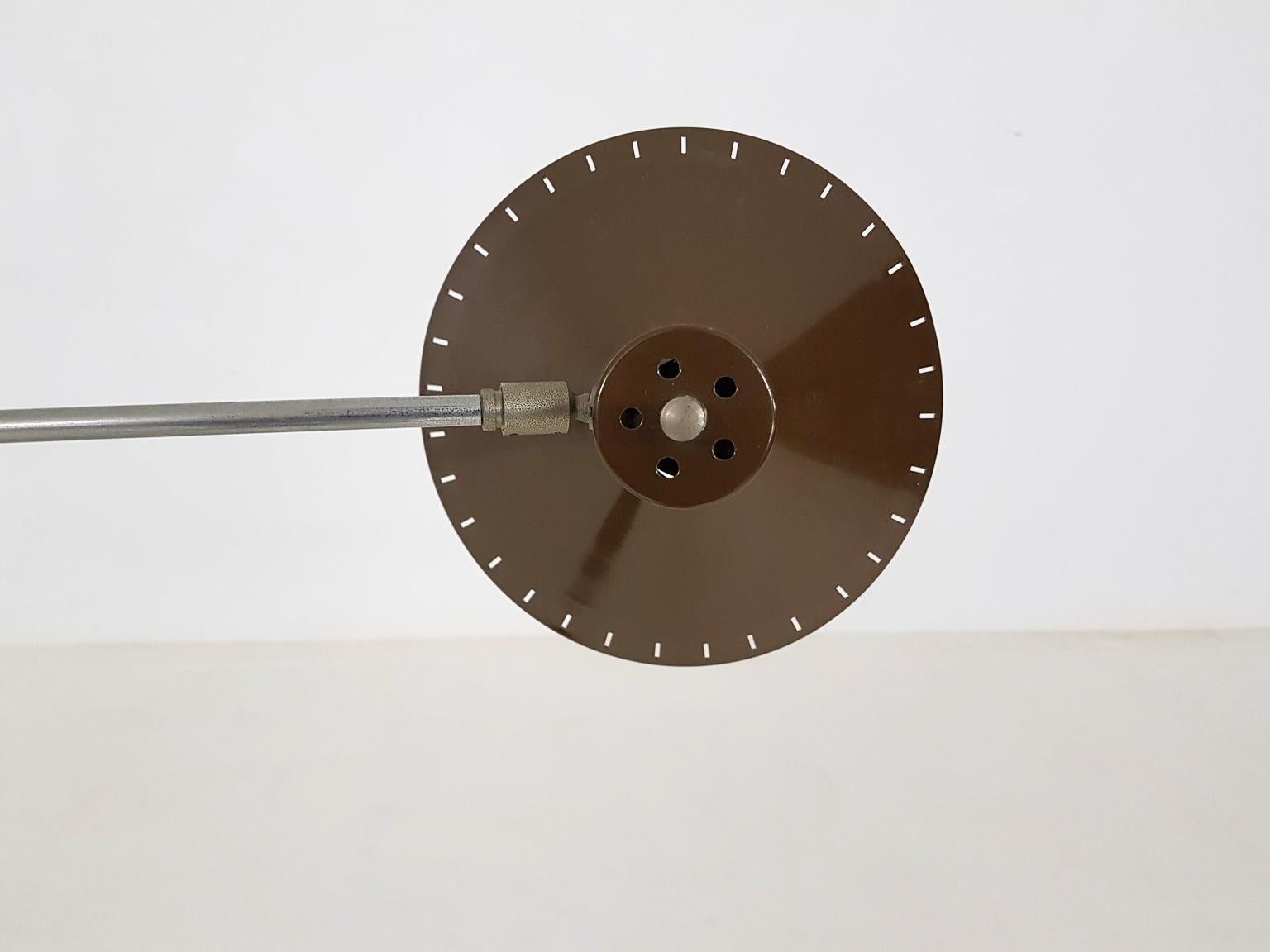 Brown Metal Adjustable Floor Lamp by Anvia Attribute, Hoogervorst, Dutch Design 3