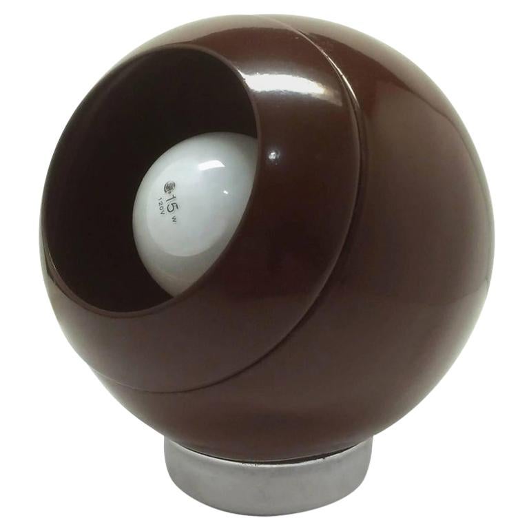 Brown Metal Eyeball Lamp For Sale