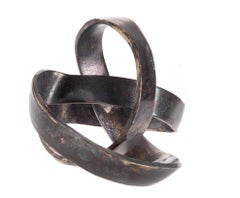 Brown Metal Ribbon Sculpture, India, Contemporary