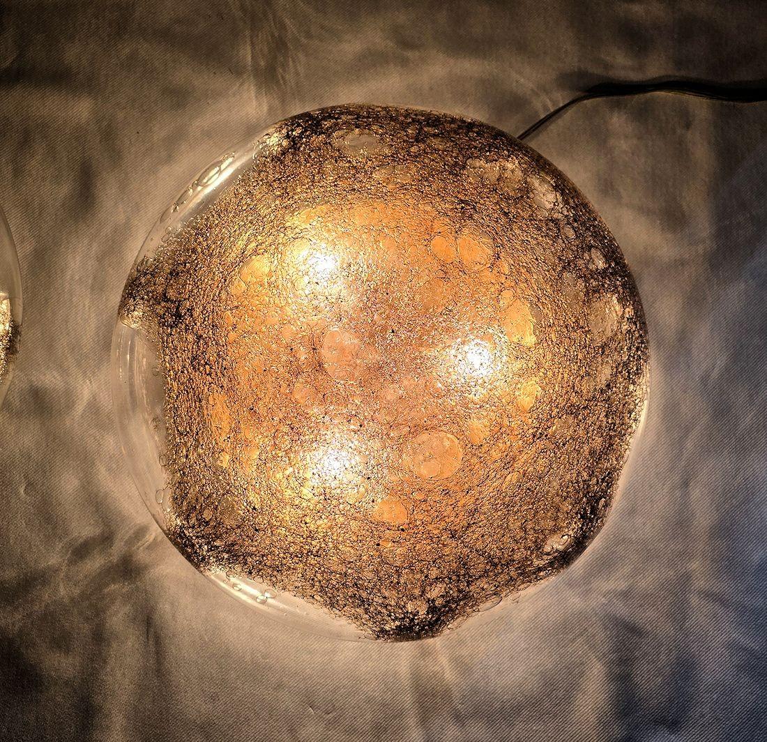 Apliques marrones de cristal de Murano de mediados de siglo Italiano en venta