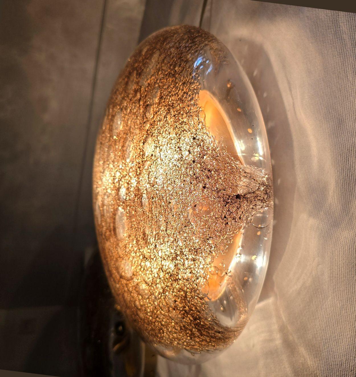 Apliques marrones de cristal de Murano de mediados de siglo en Excelente estado para la venta en Dallas, TX