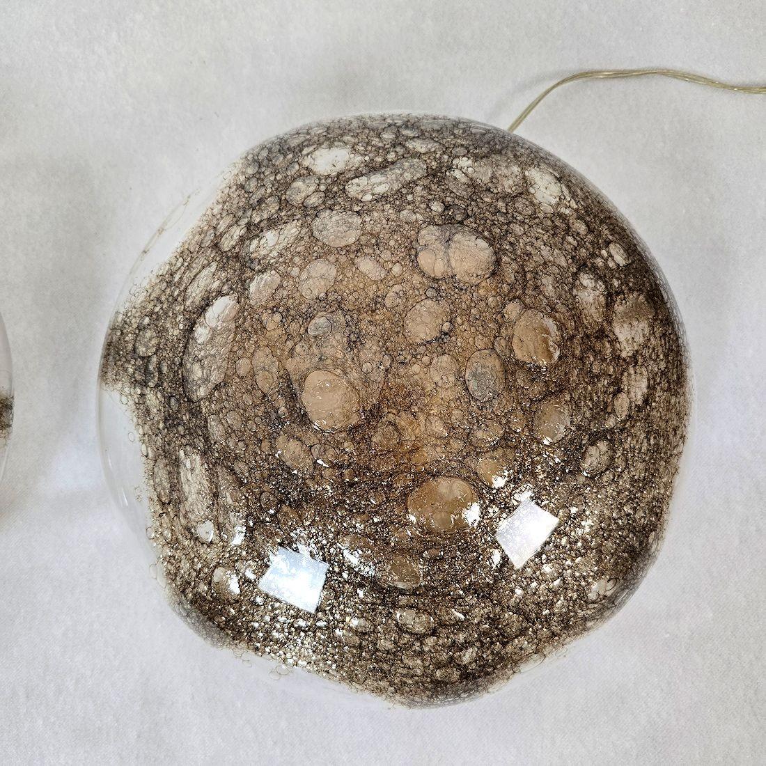 Apliques marrones de cristal de Murano de mediados de siglo mediados del siglo XX en venta