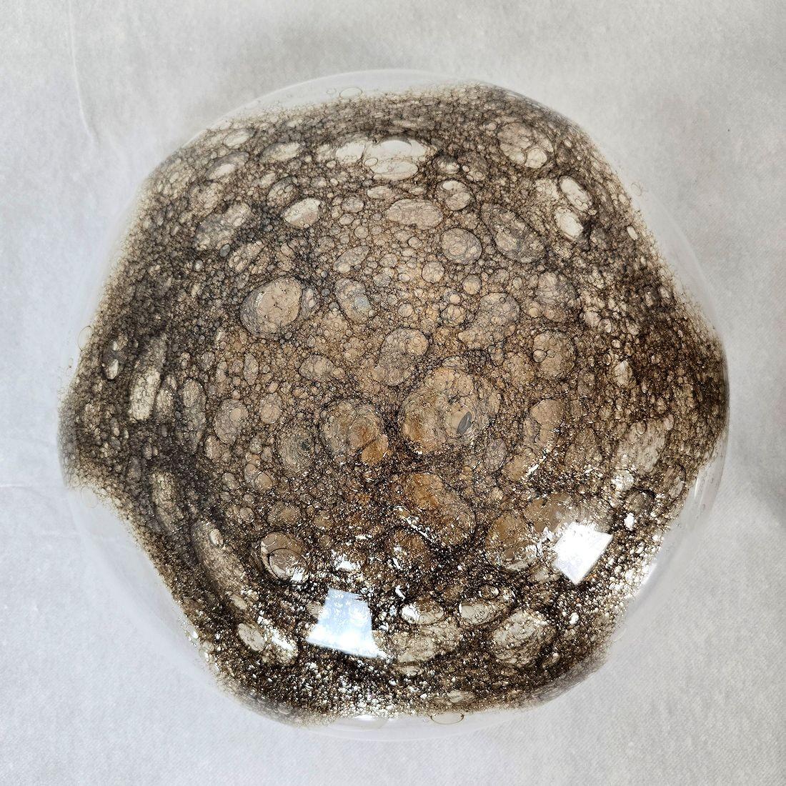 Apliques marrones de cristal de Murano de mediados de siglo Latón en venta