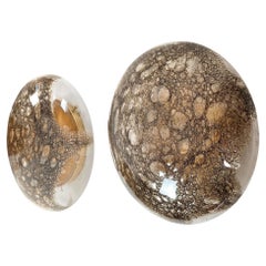 Brown Mid-Century Murano glass sconces