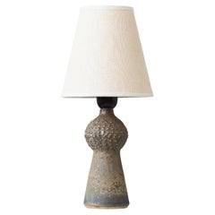 Brown Mid-Century Stoneware Table Lamp by Rolf Palm, Sweden, 1960s.