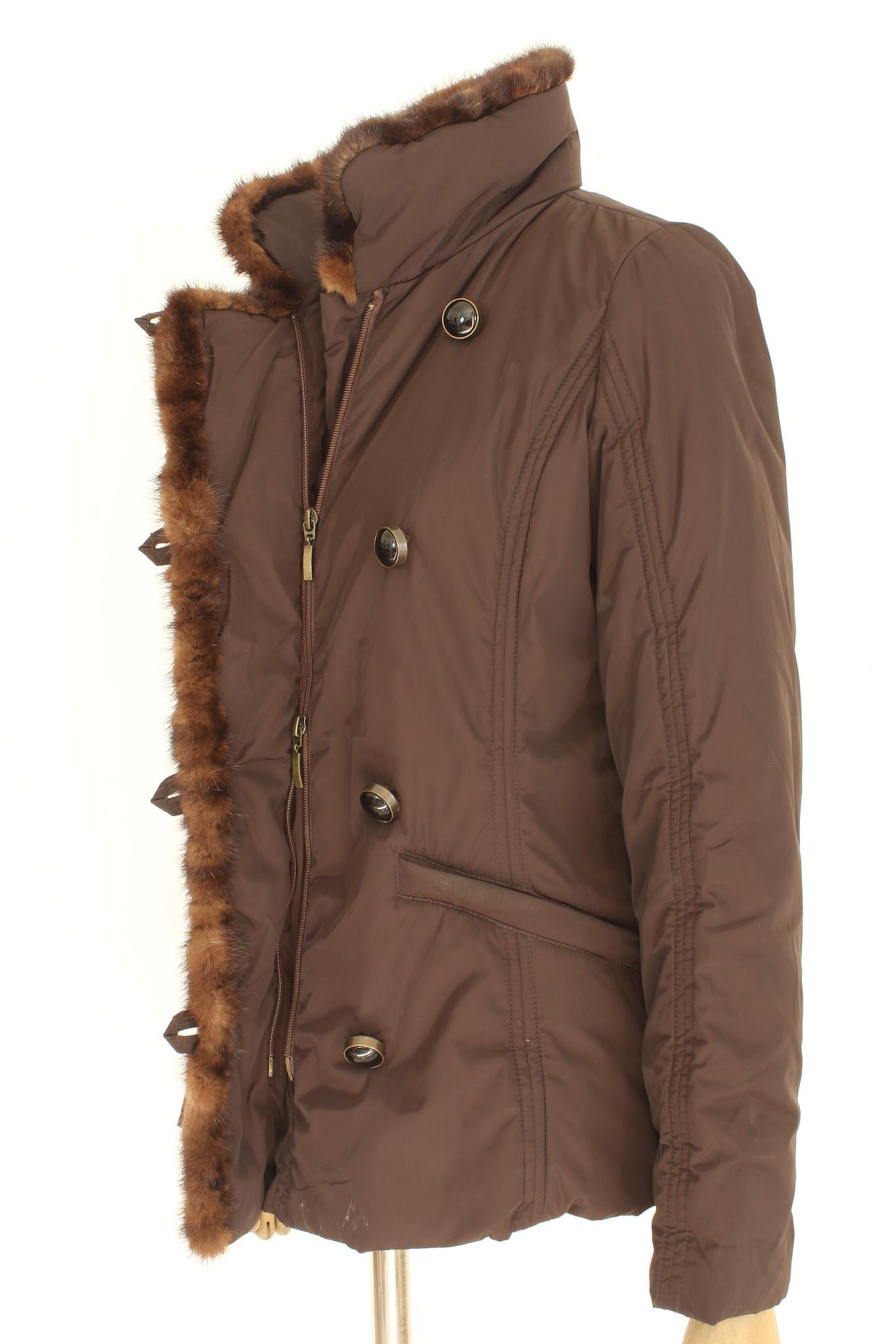 Brown Mink Fur Down Jacket Vintage 2000s 2