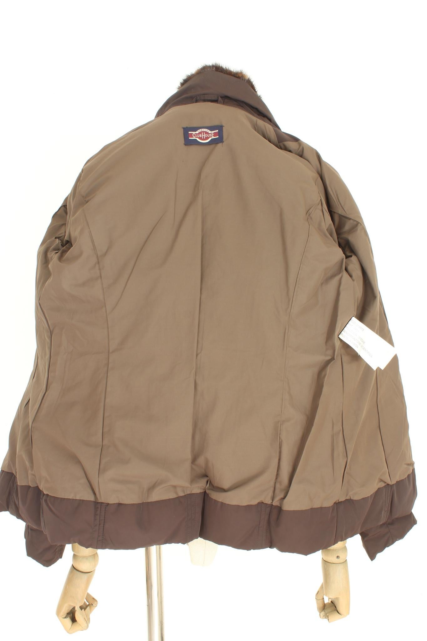 Brown Mink Fur Down Jacket Vintage 2000s 3