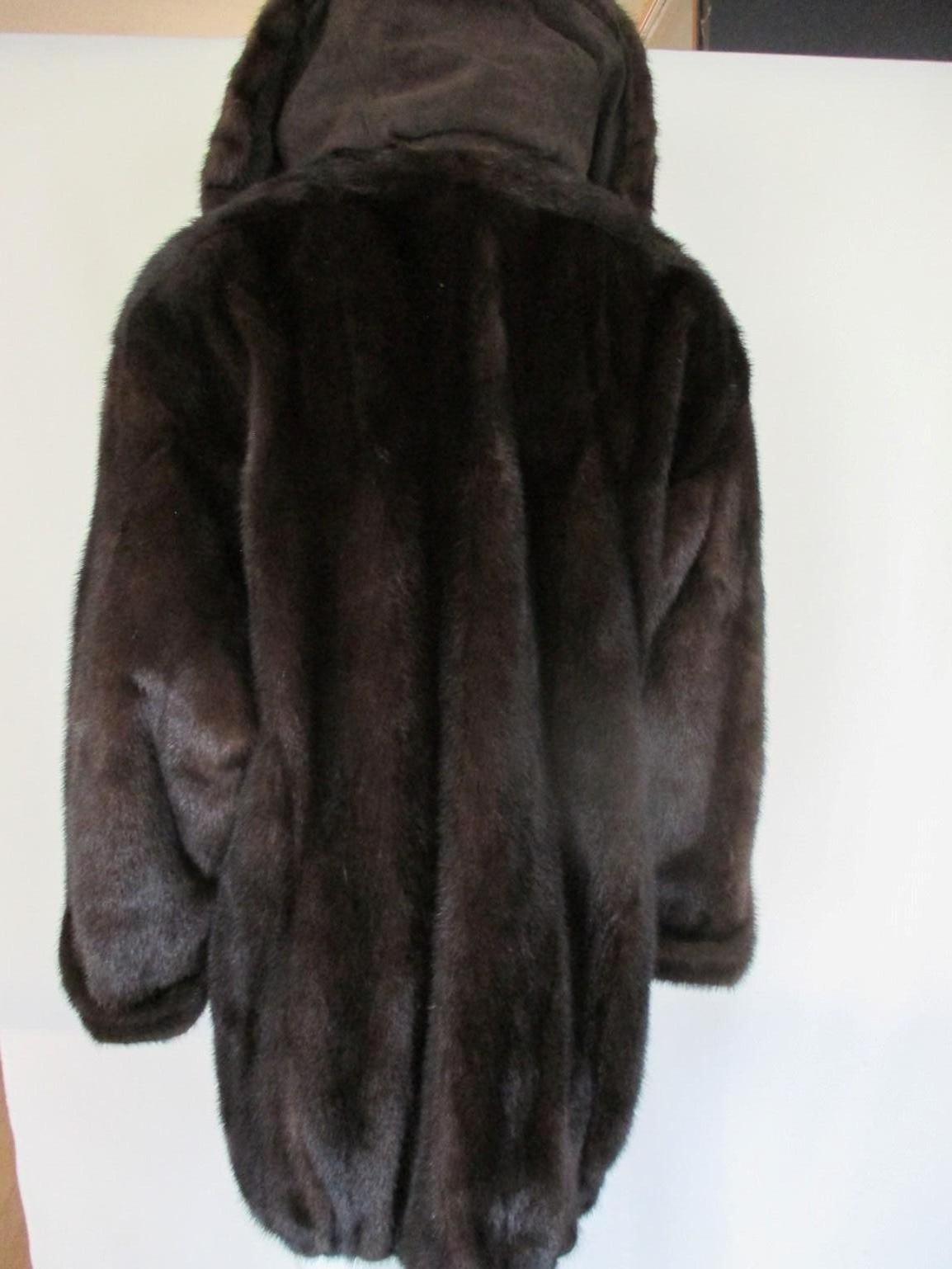 brown parka coat