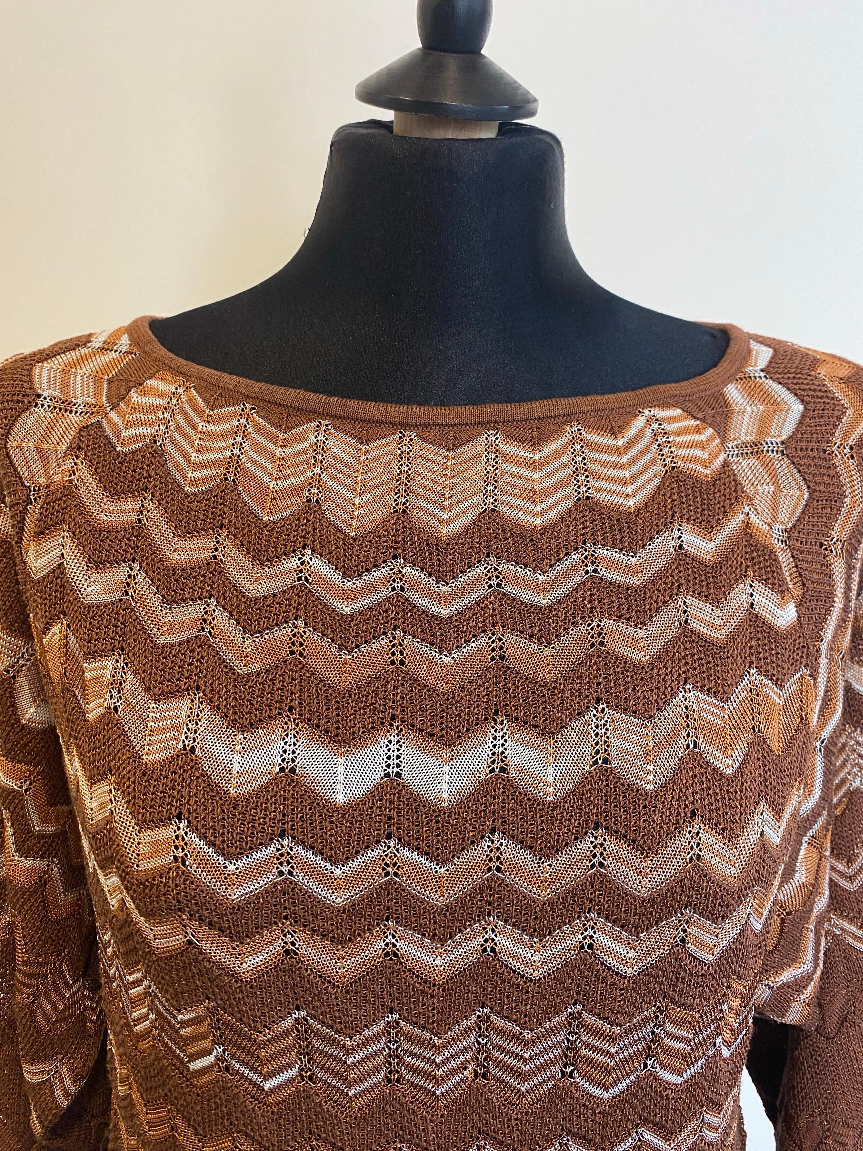 Jersey Missoni marrón. Marrón en venta