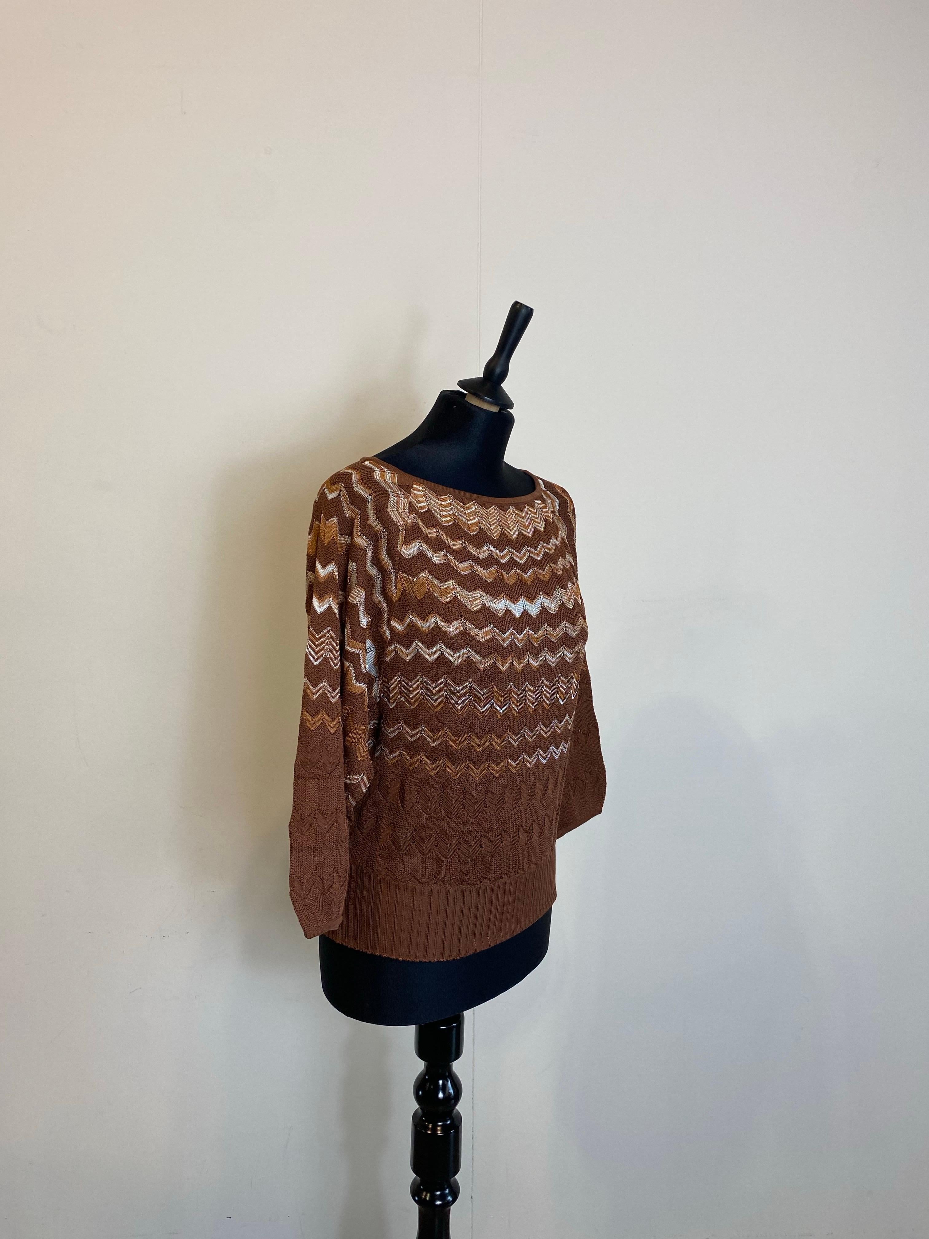 Jersey Missoni marrón. en Excelente estado para la venta en Carnate, IT