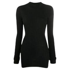 Trägerloser Pullover mit Rundhalsausschnitt aus Rippen