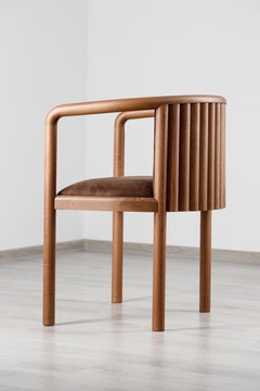 Brauner Moderner Alton Massivholz-Esszimmerstuhl