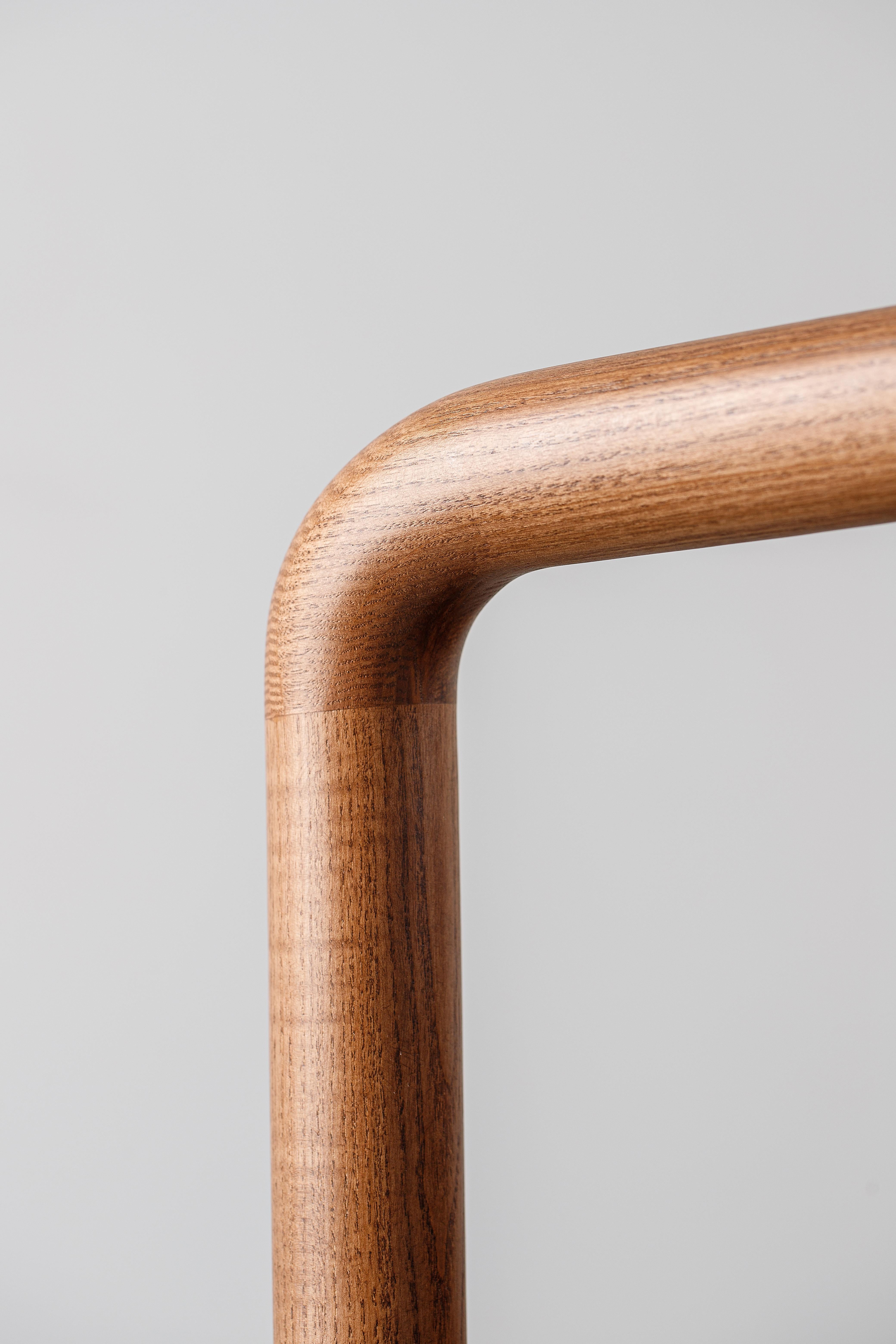 Mid-Century Modern Brown Modern Alton Solid Wood Dining Chair For Sale