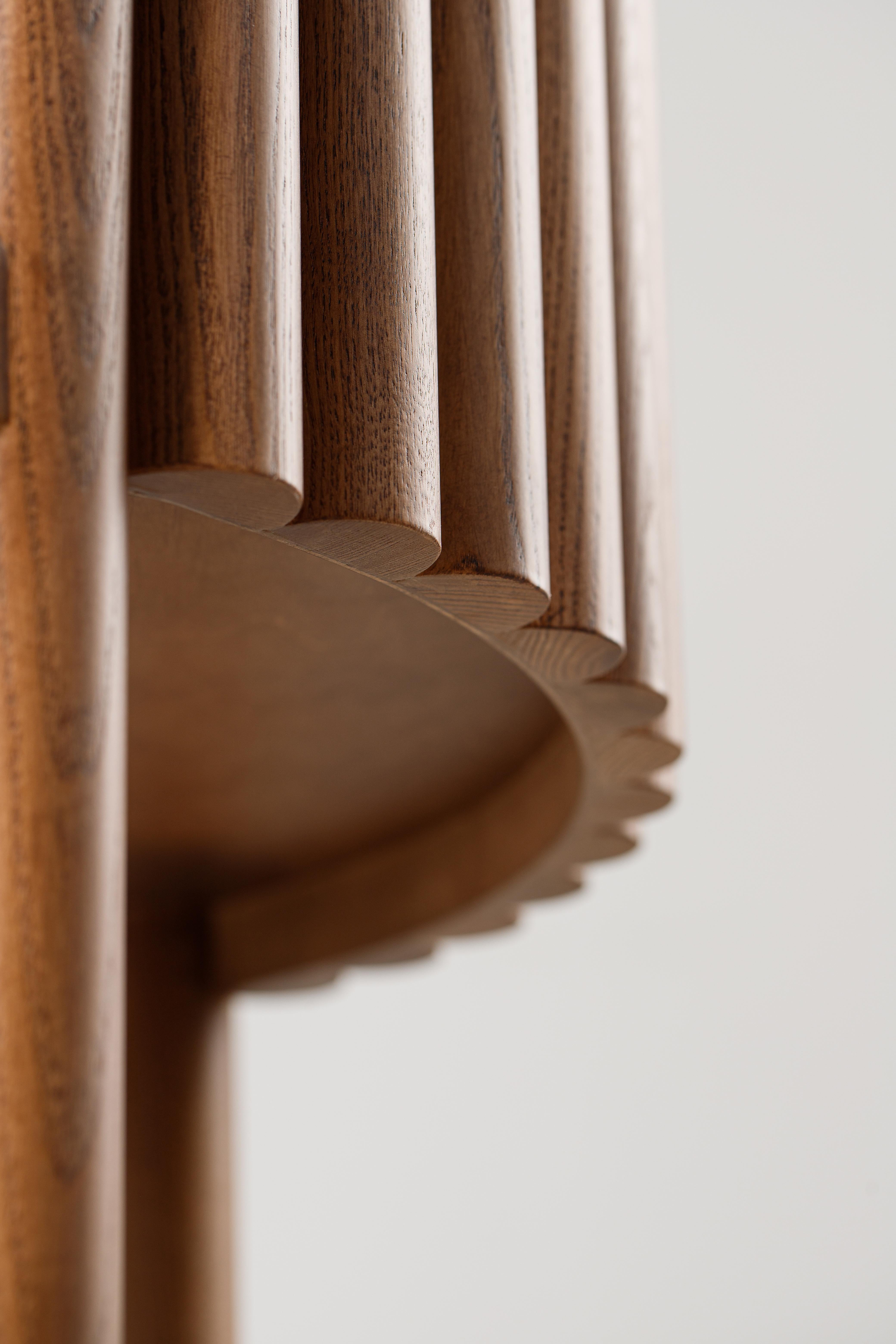 Contemporary Brown Modern Alton Solid Wood Dining Chair For Sale