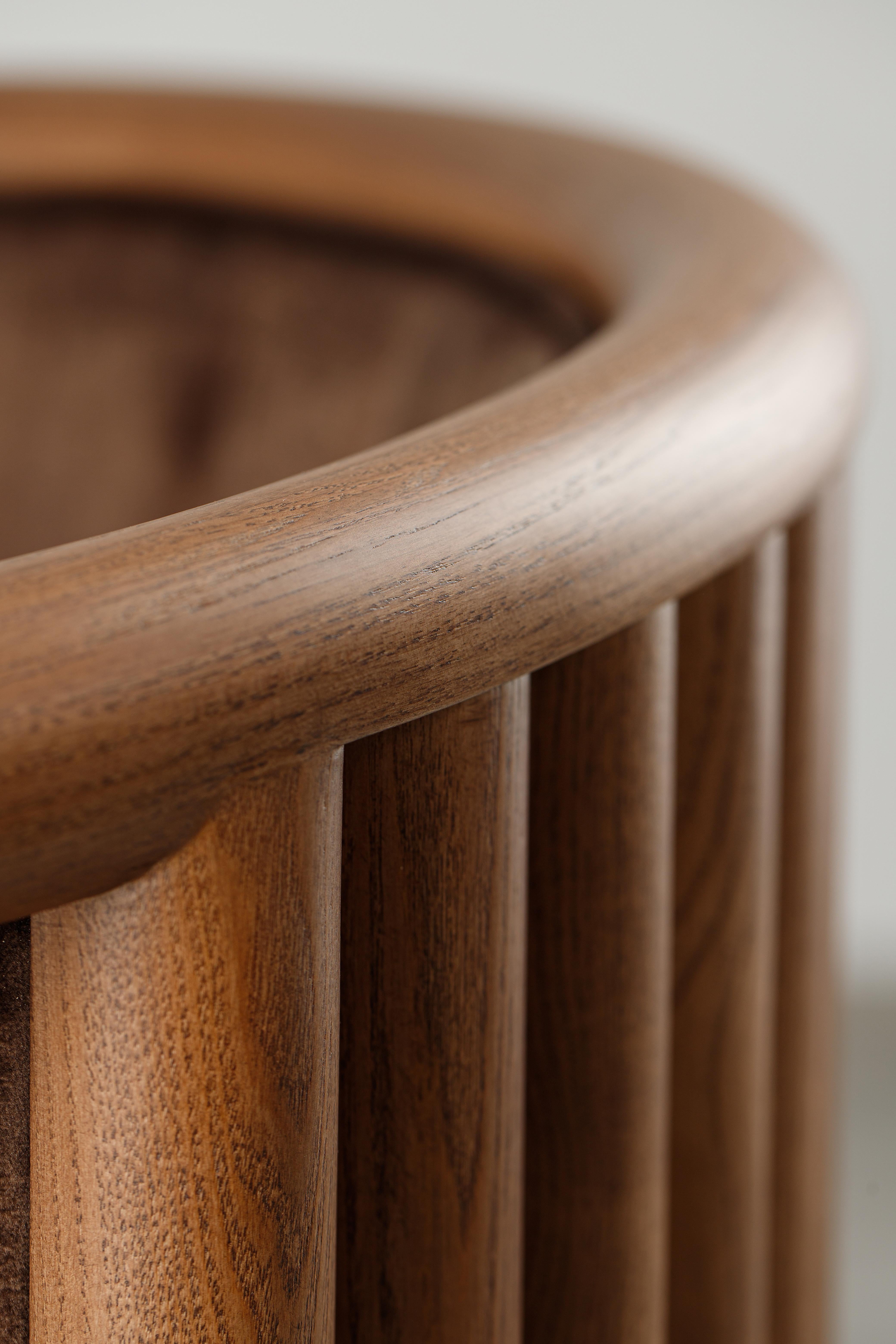 Ash Brown Modern Alton Solid Wood Dining Chair For Sale