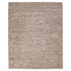 Brauner moderner Teppich aus gefilzter, texturierter Wolle von Apadana