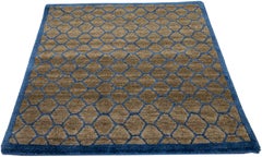Modern Hand-Knotted Wool and Silk Rug by Apadana, Custom Sizes, Nepal
