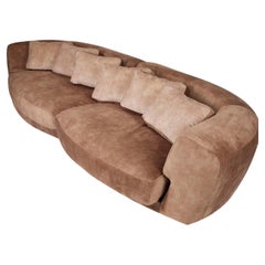 Brown modular sofa