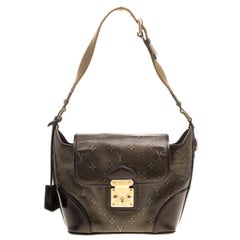 Brown Monogram Embossed Leather Limited Edition Sergent PM Bag