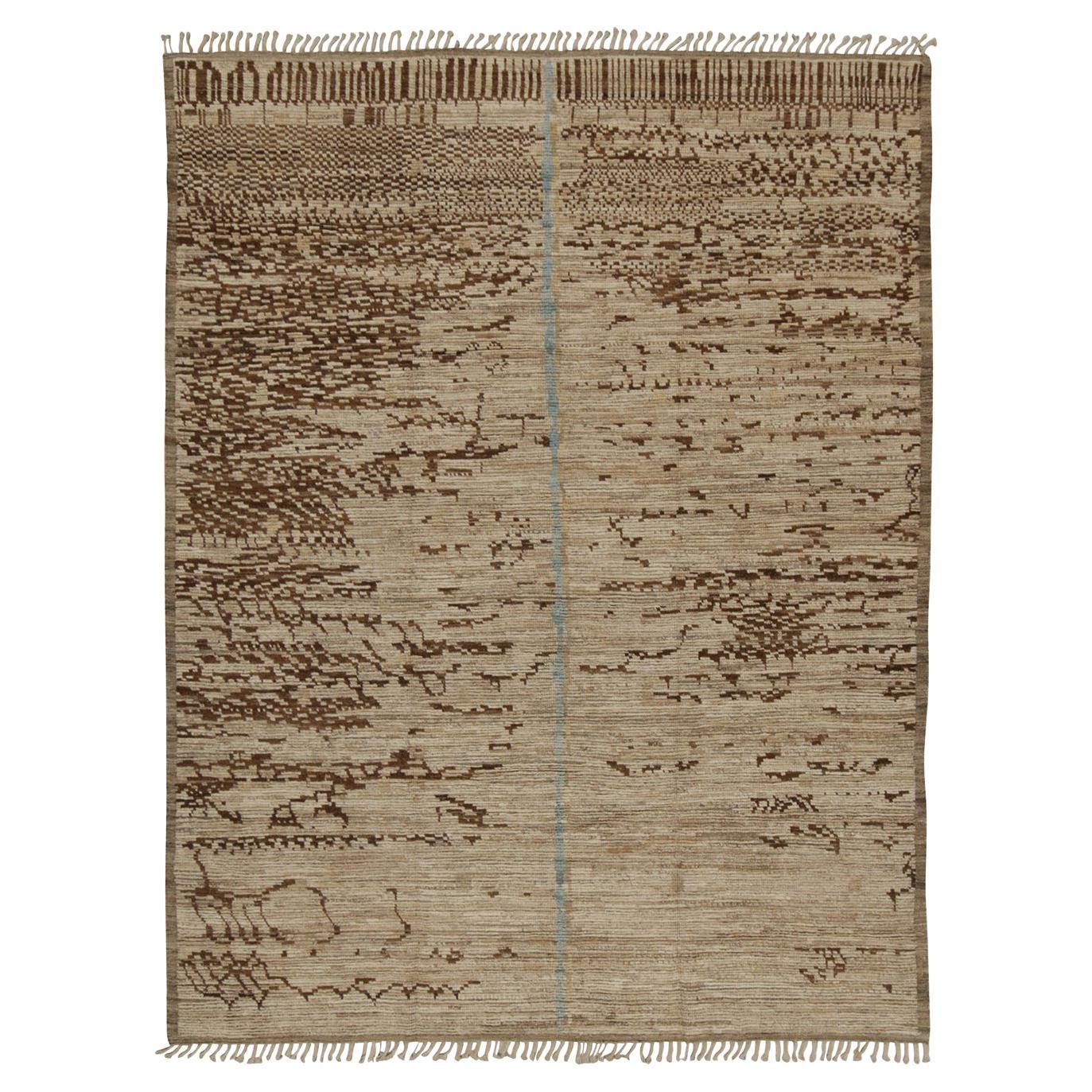 abc carpet Brown Moroccan Wool Rug - 7'9" x 10'2"