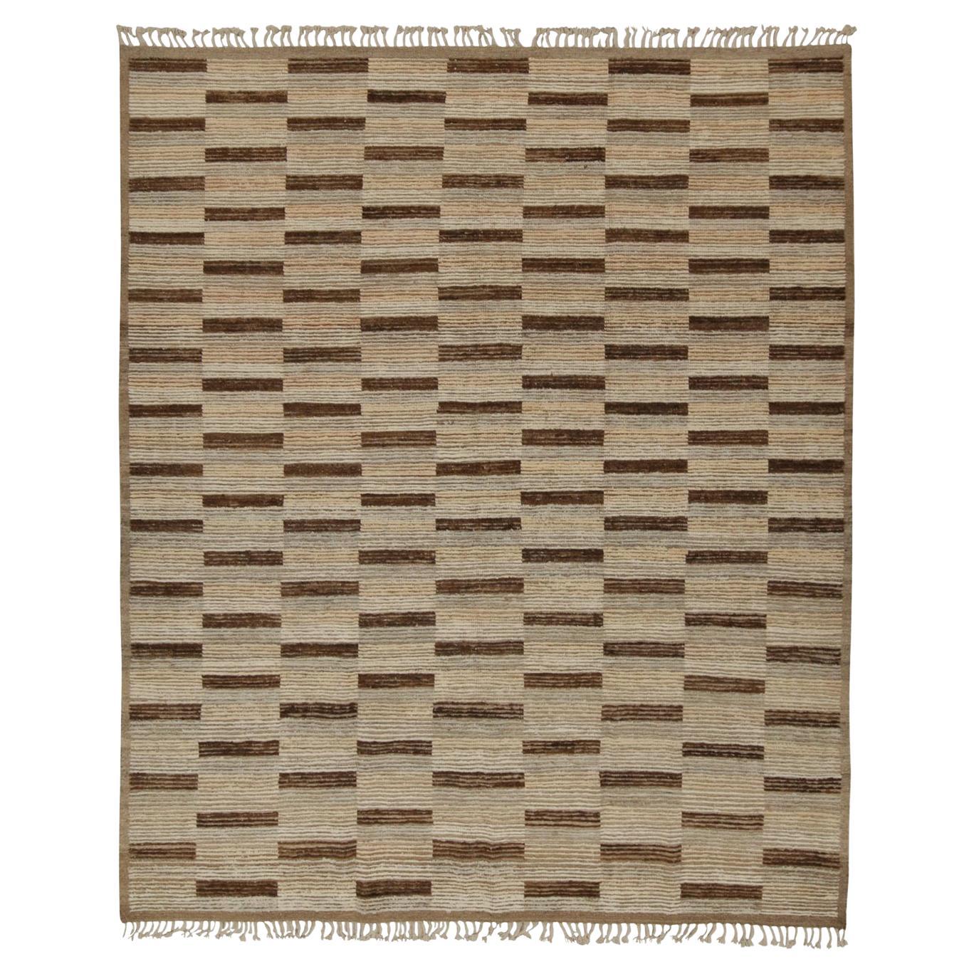 abc carpet Brown Moroccan Wool Rug - 8'2" x 9'9"