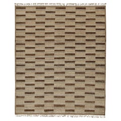 abc carpet Brown Moroccan Wool Rug - 8'2" x 9'9"