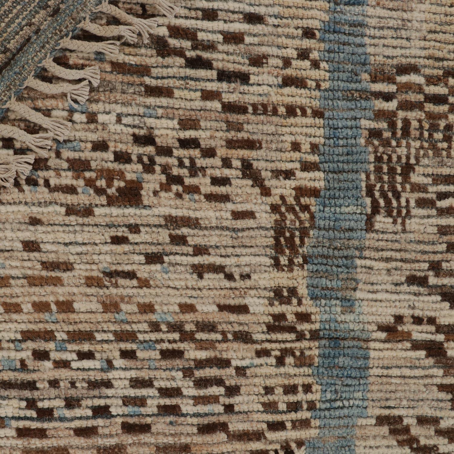 Afghan abc carpet Brown Moroccan Wool Rug - 9'8