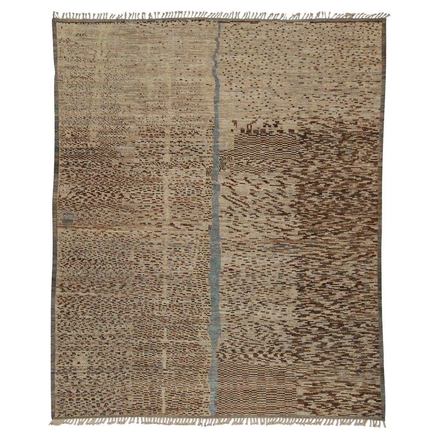 abc carpet Brown Moroccan Wool Rug - 9'8" x 12'1" For Sale